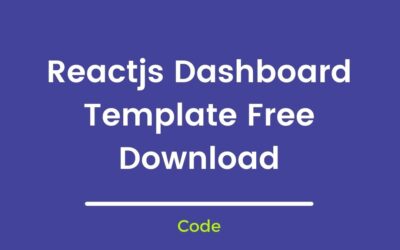React Dashboard Ui Code Templates Free Download